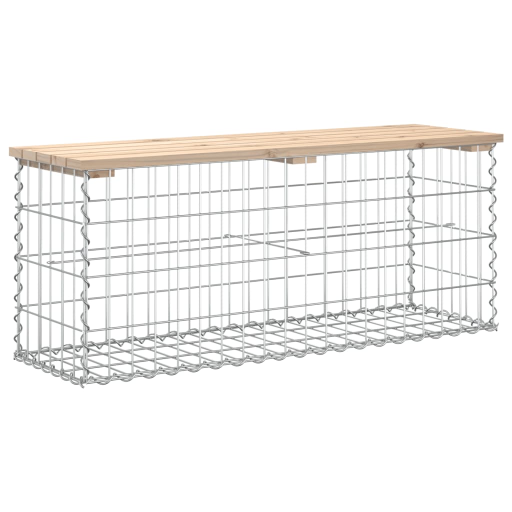 Hagebenk gabiondesign 103x31,5x42 cm heltre furu