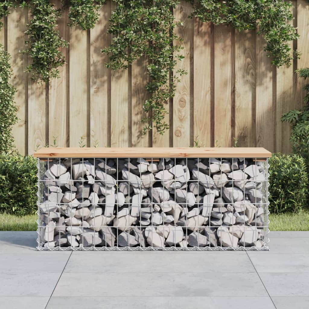 Hagebenk gabiondesign 103x31,5x42 cm heltre furu