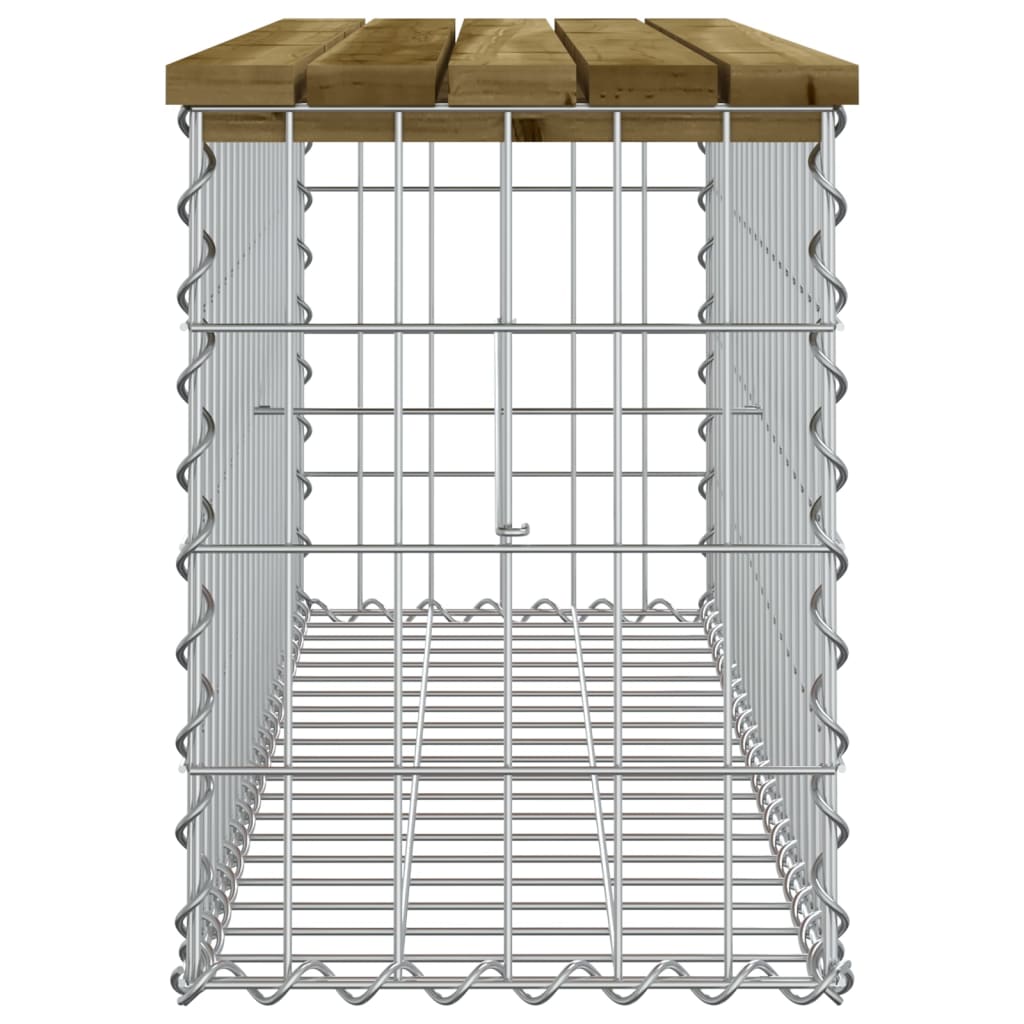Hagebenk gabiondesign 103x31,5x42 cm impregnert furu