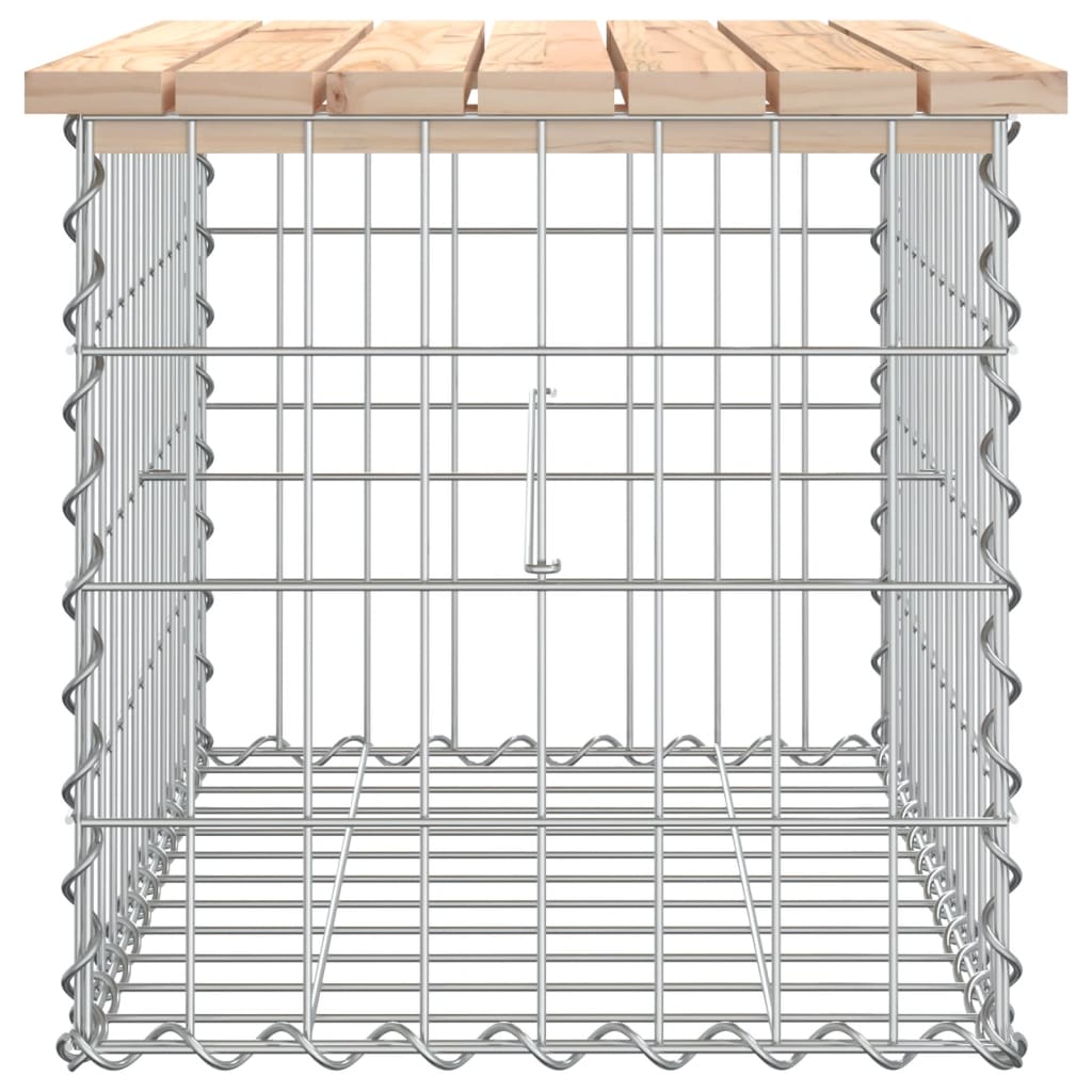 Hagebenk gabiondesign 63x44x42 cm heltre furu