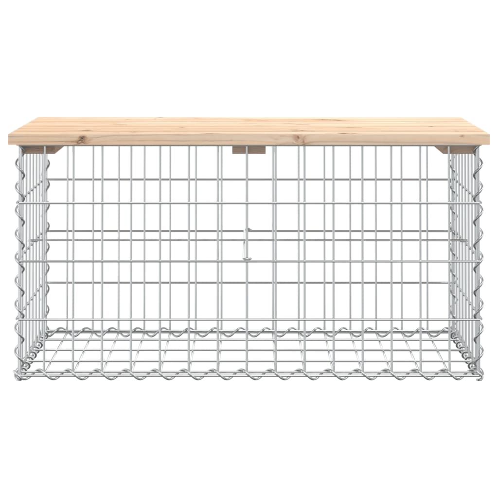 Hagebenk gabiondesign 83x44x42 cm heltre furu