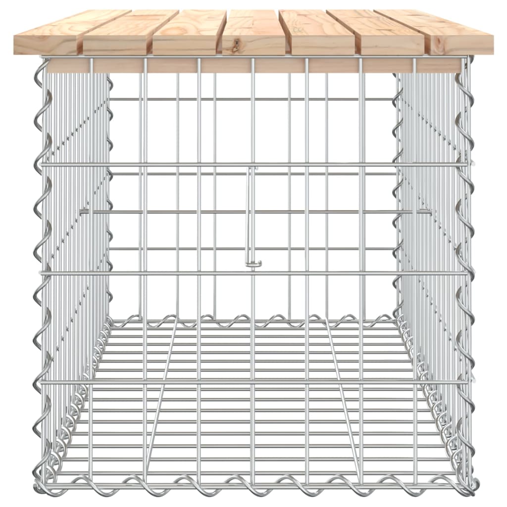 Hagebenk gabiondesign 83x44x42 cm heltre furu