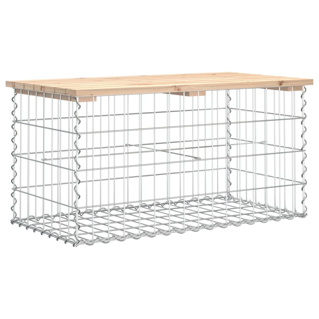 Hagebenk gabiondesign 83x44x42 cm heltre furu