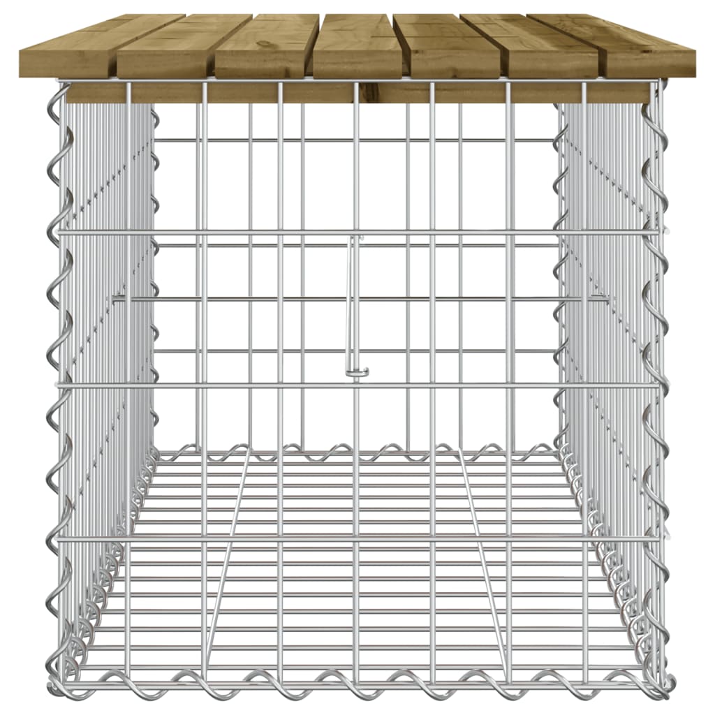 Hagebenk gabiondesign 83x44x42 cm impregnert furu