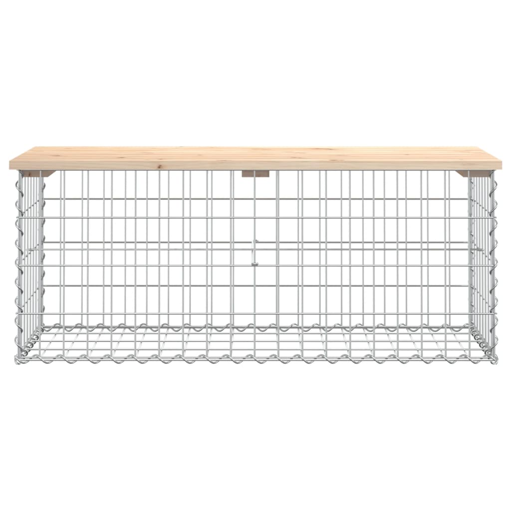 Hagebenk gabiondesign 103x44x42 cm heltre furu