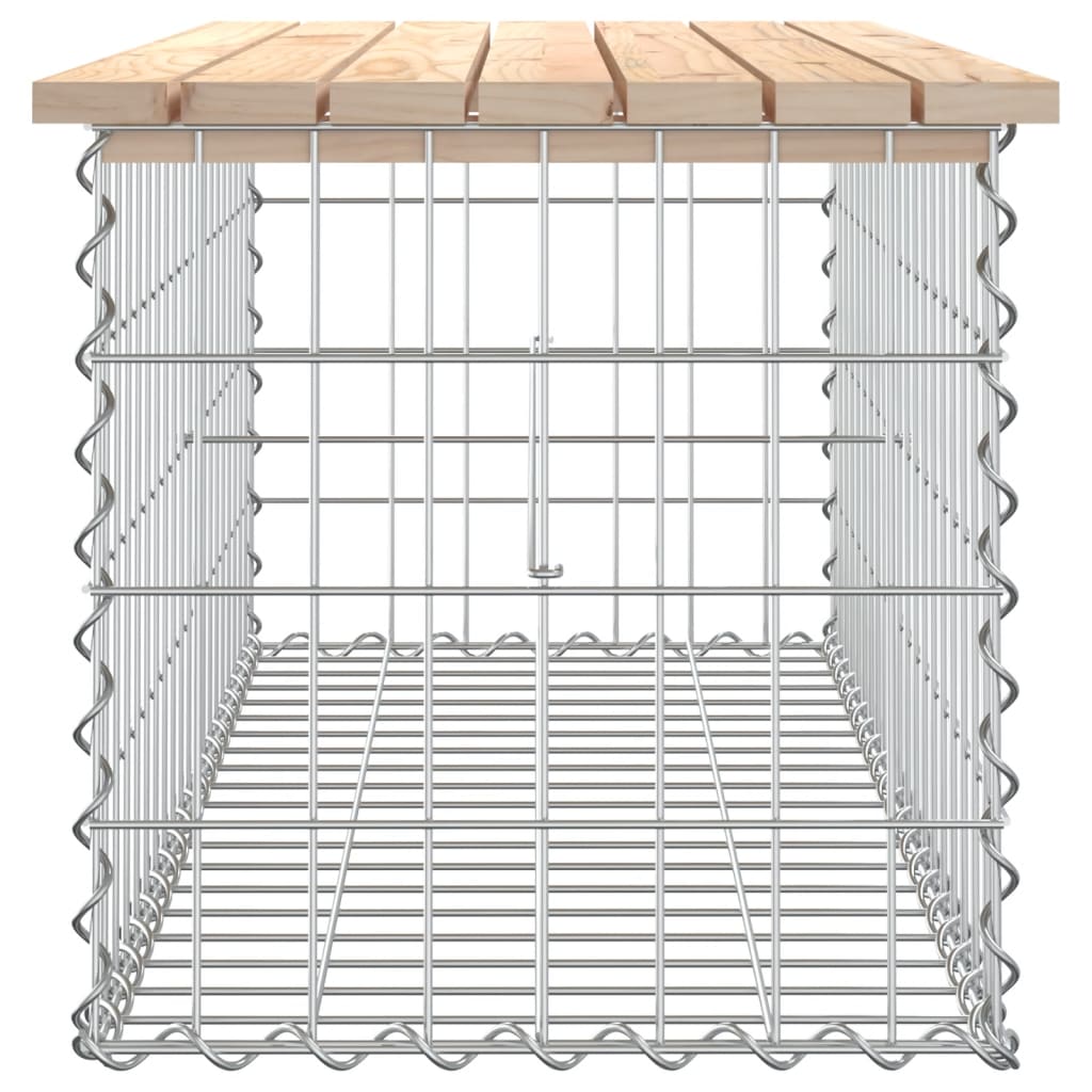 Hagebenk gabiondesign 103x44x42 cm heltre furu