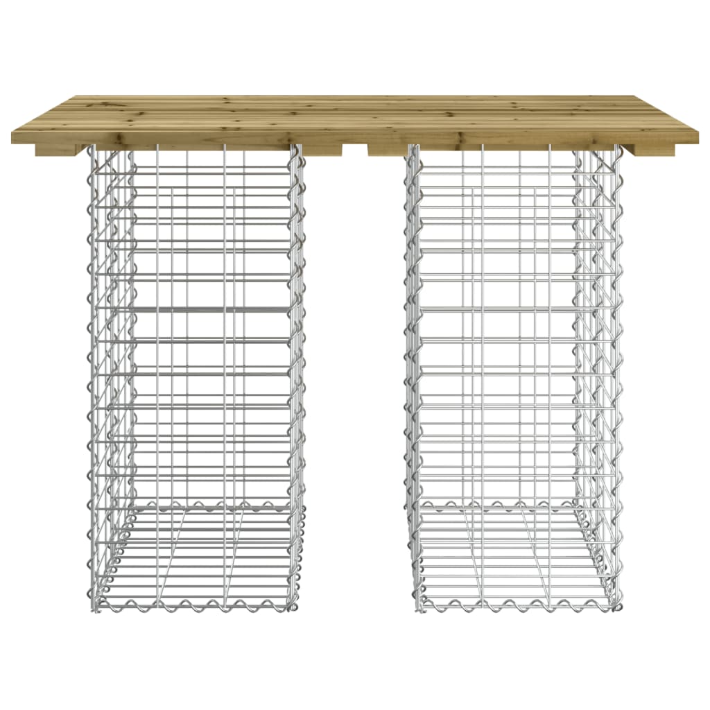 Hagebenk gabiondesign 100x70x72 cm impregnert furu
