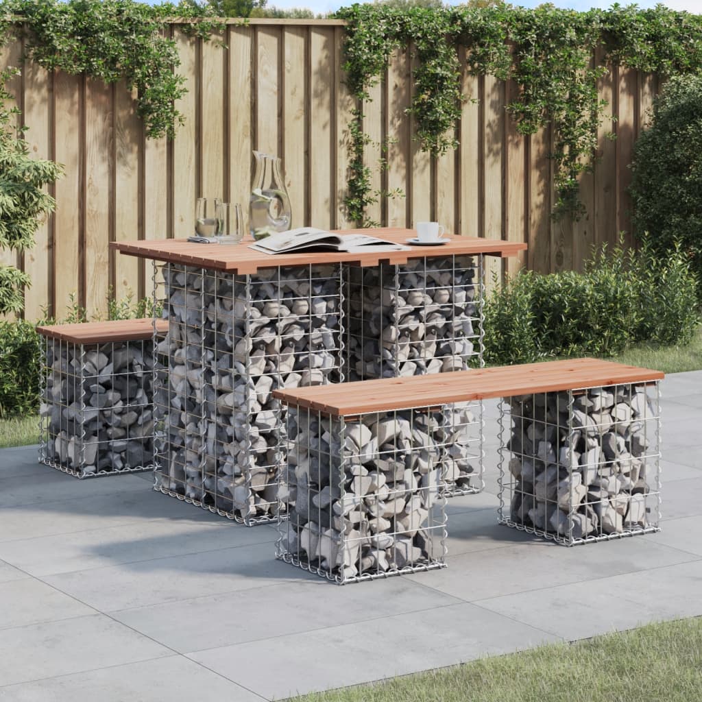Hagebenk gabiondesign 100x70x72 cm heltre douglasgran