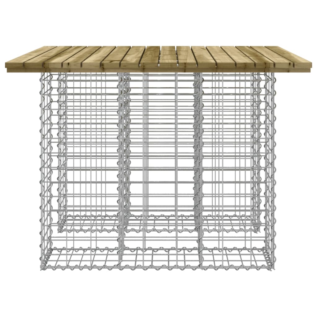 Hagebenk gabiondesign 100x102x72 cm impregnert furu