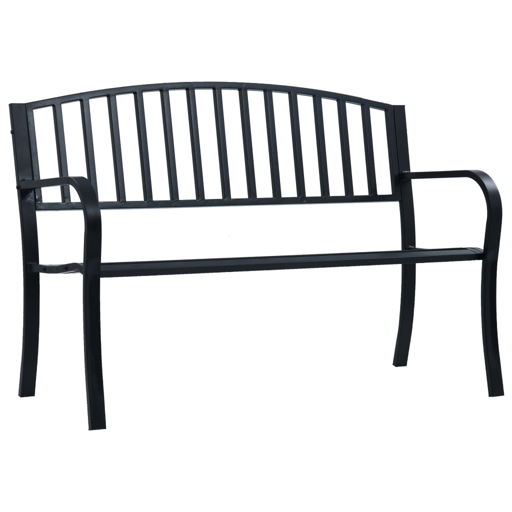 Hagebenk svart 120 cm stål