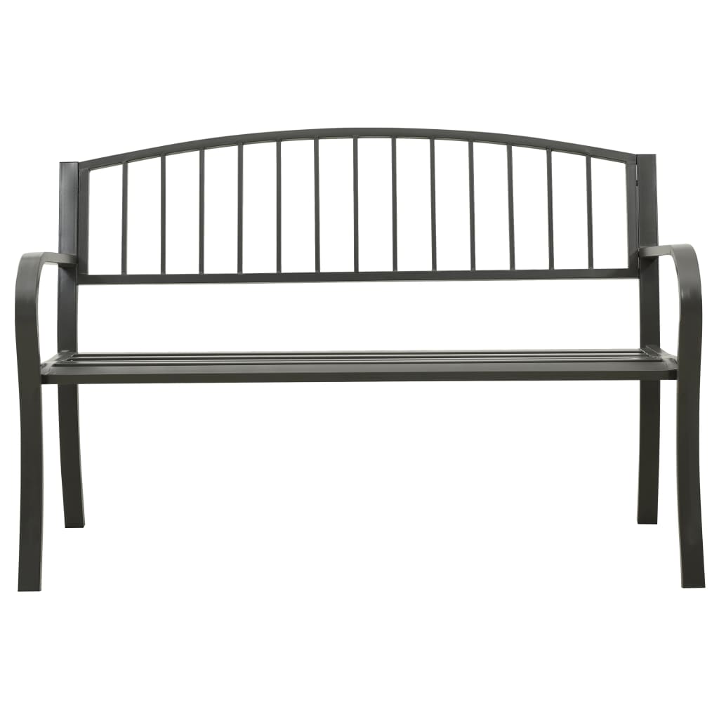 Hagebenk grå 120 cm stål