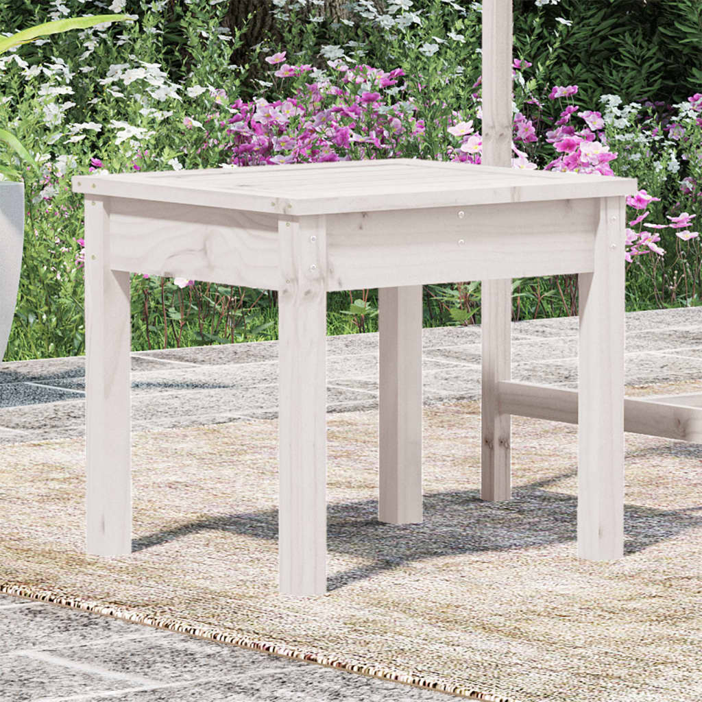 Hagebenk hvit 50x44x45 cm heltre furu