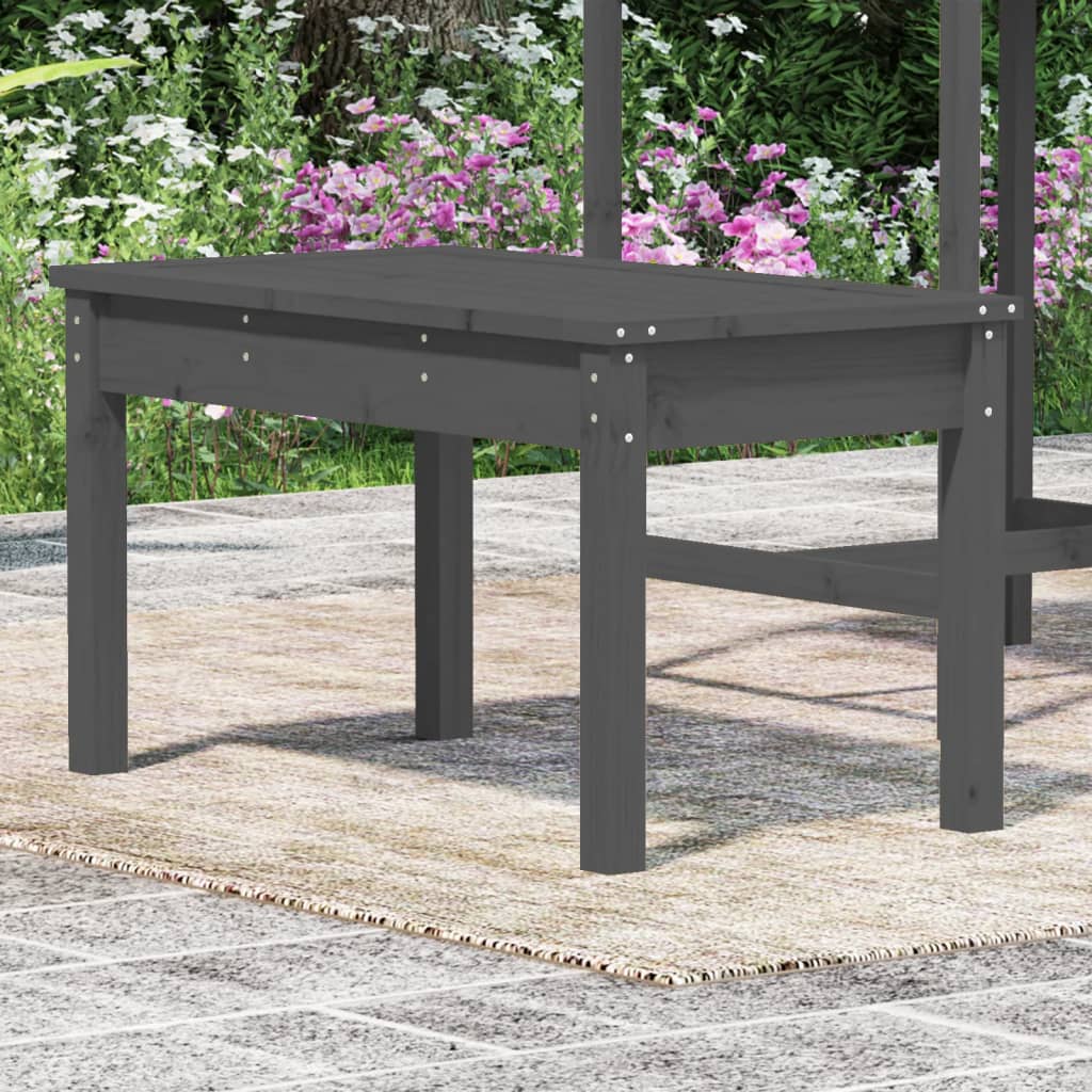 Hagebenk grå 80x44x45 cm heltre furu