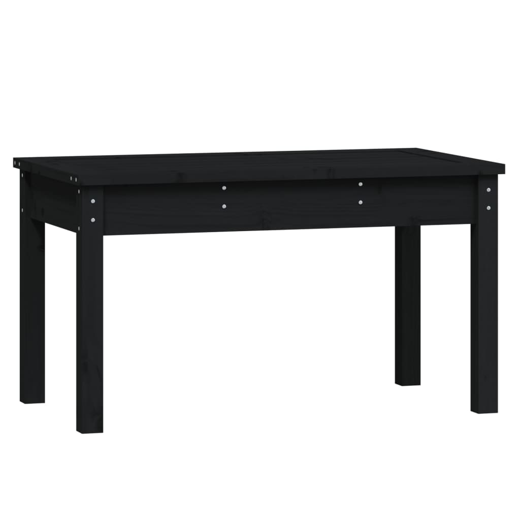 Hagebenk svart 80x44x45 cm heltre furu