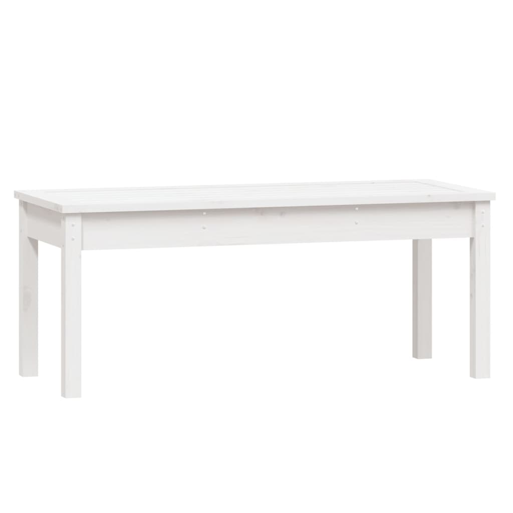 Hagebenk hvit 109x44x45 cm heltre furu