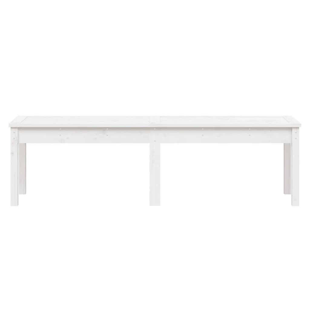Hagebenk 2 seter hvit 159,5x44x45 cm heltre furu