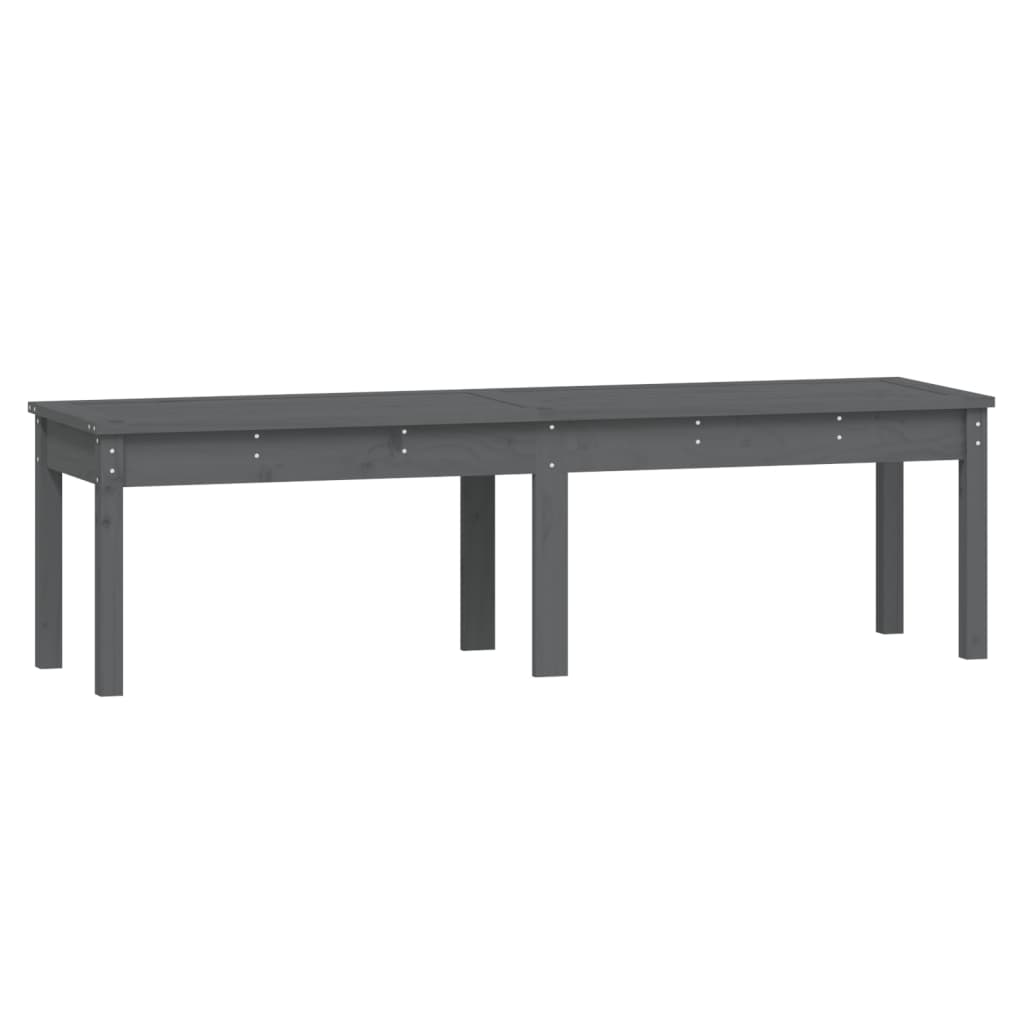 Hagebenk 2 seter grå 159,5x44x45 cm heltre furu