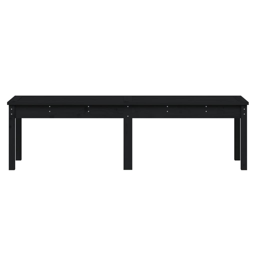 Hagebenk 2 seter svart 159,5x44x45 cm heltre furu