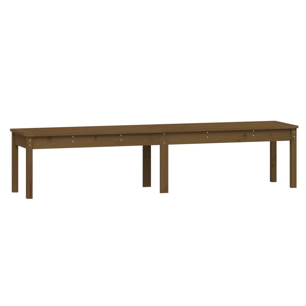 Hagebenk 2 seter honningbrun 203,5x44x45 cm heltre furu