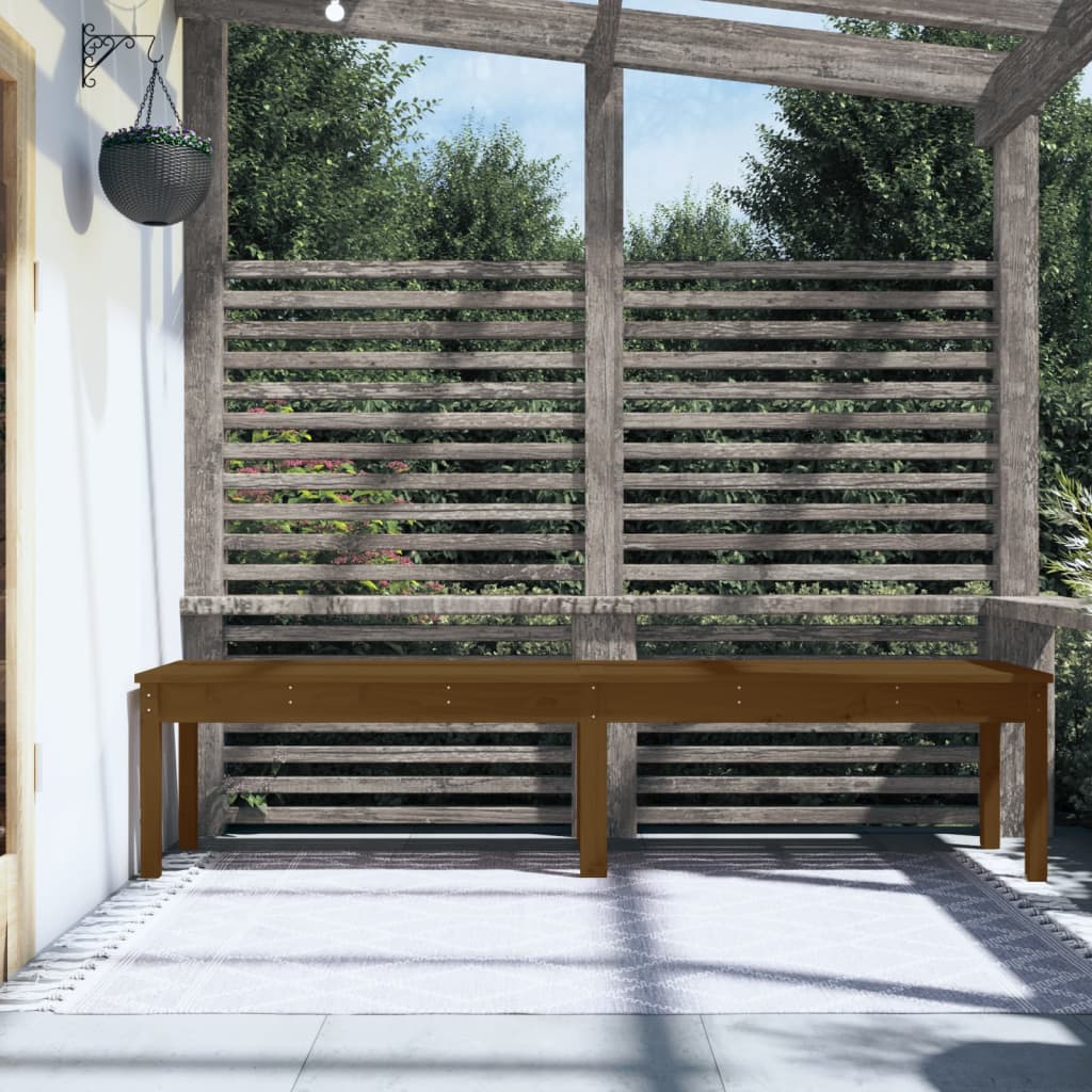 Hagebenk 2 seter honningbrun 203,5x44x45 cm heltre furu