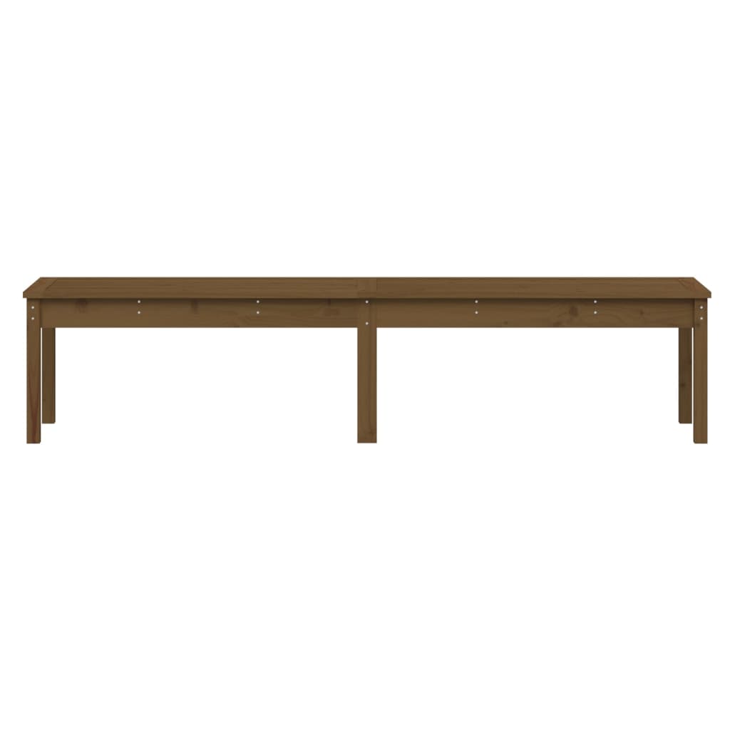 Hagebenk 2 seter honningbrun 203,5x44x45 cm heltre furu