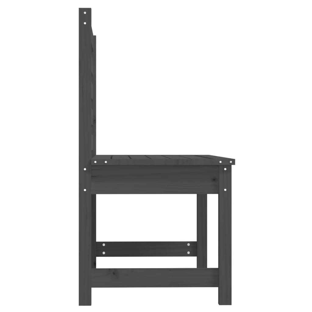 Hagebenk grå 109 cm heltre furu