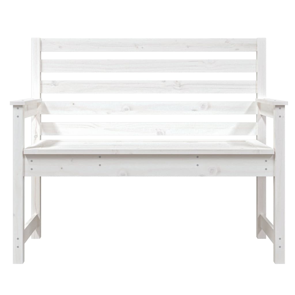 Hagebenk hvit 109x48x91,5 cm heltre furu