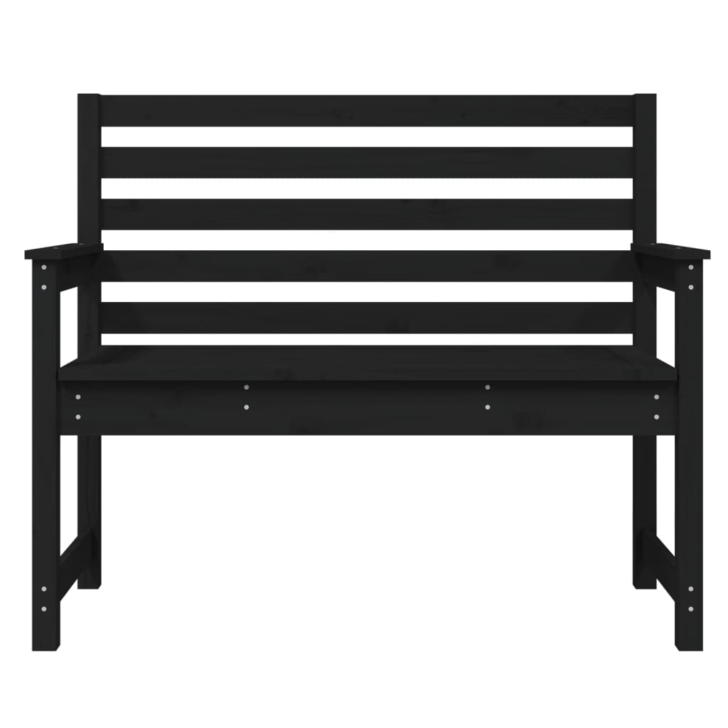 Hagebenk svart 109x48x91,5 cm heltre furu
