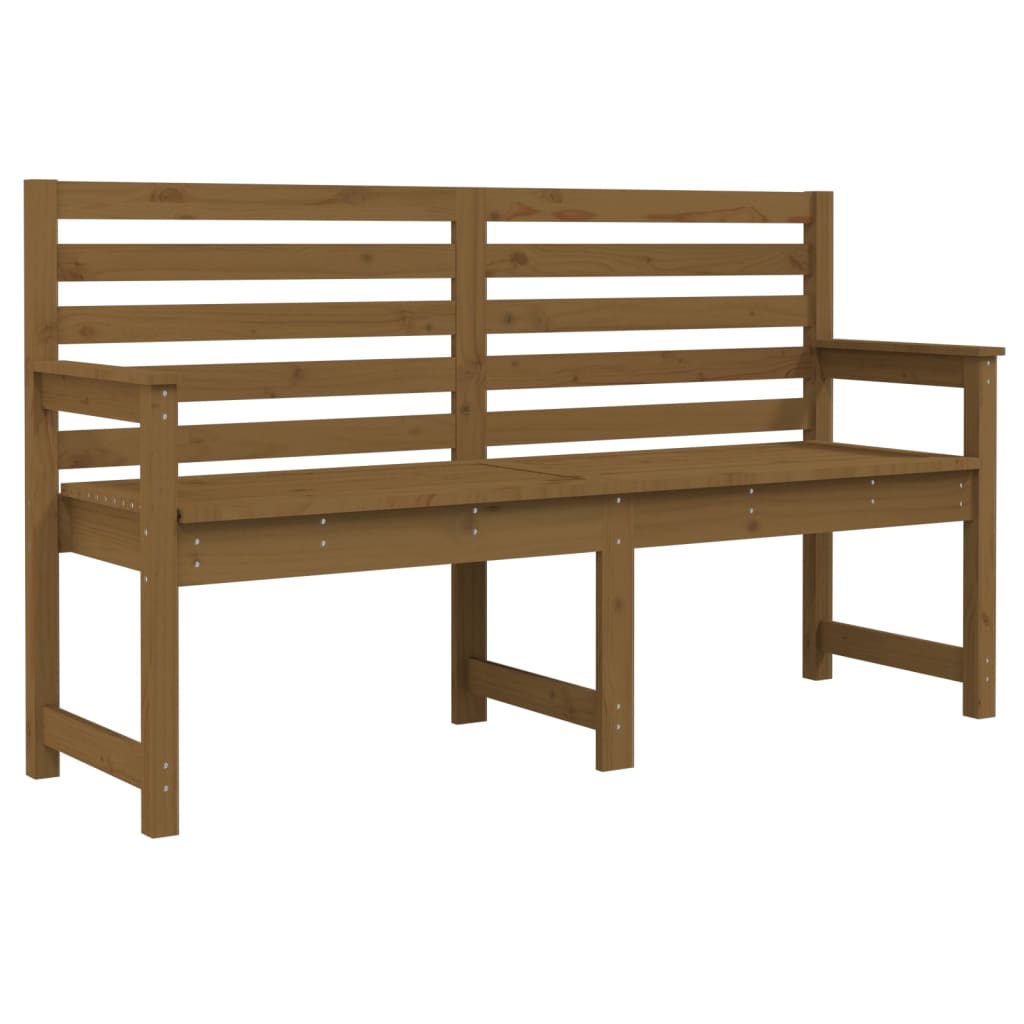Hagebenk honningbrun 159,5x48x91,5 cm heltre furu