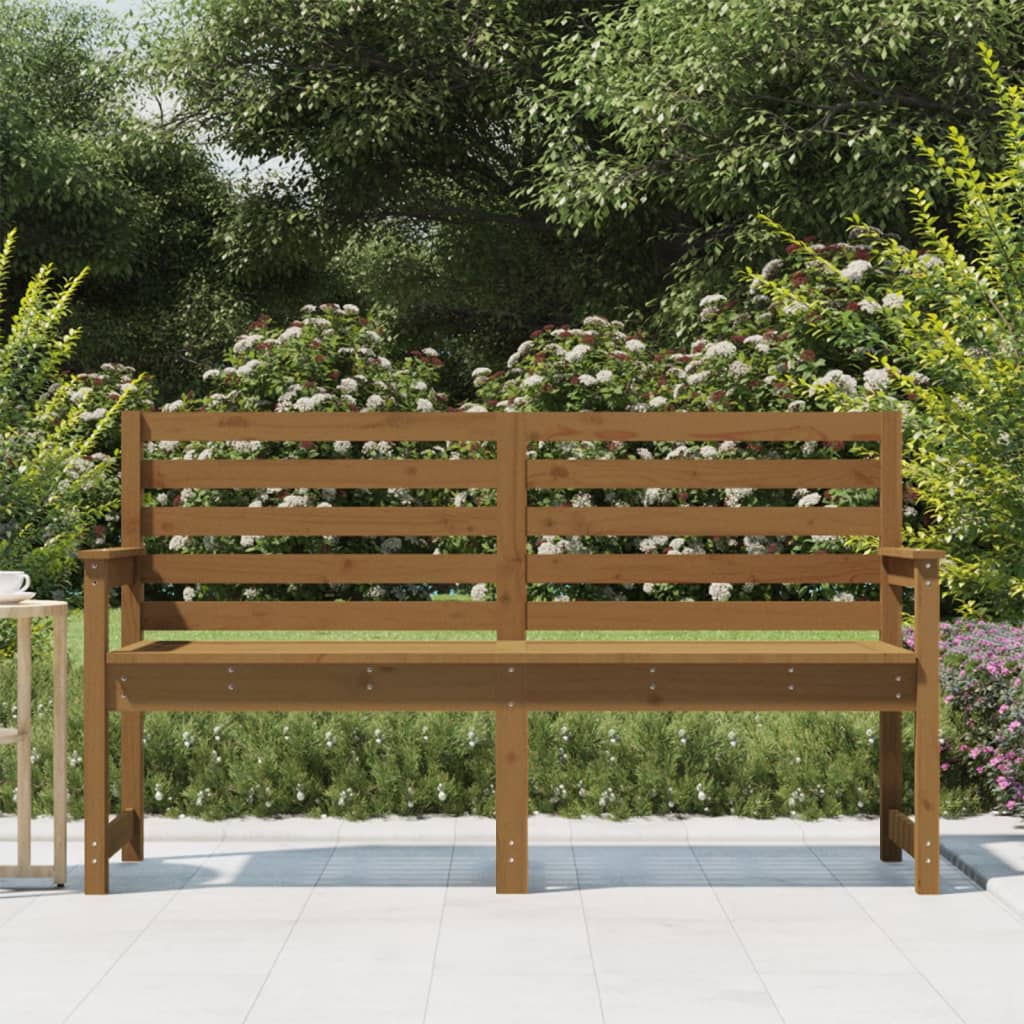 Hagebenk honningbrun 159,5x48x91,5 cm heltre furu
