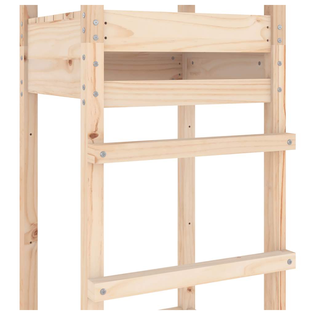 Leketårn 52,5x46,5x206,5 cm heltre furu