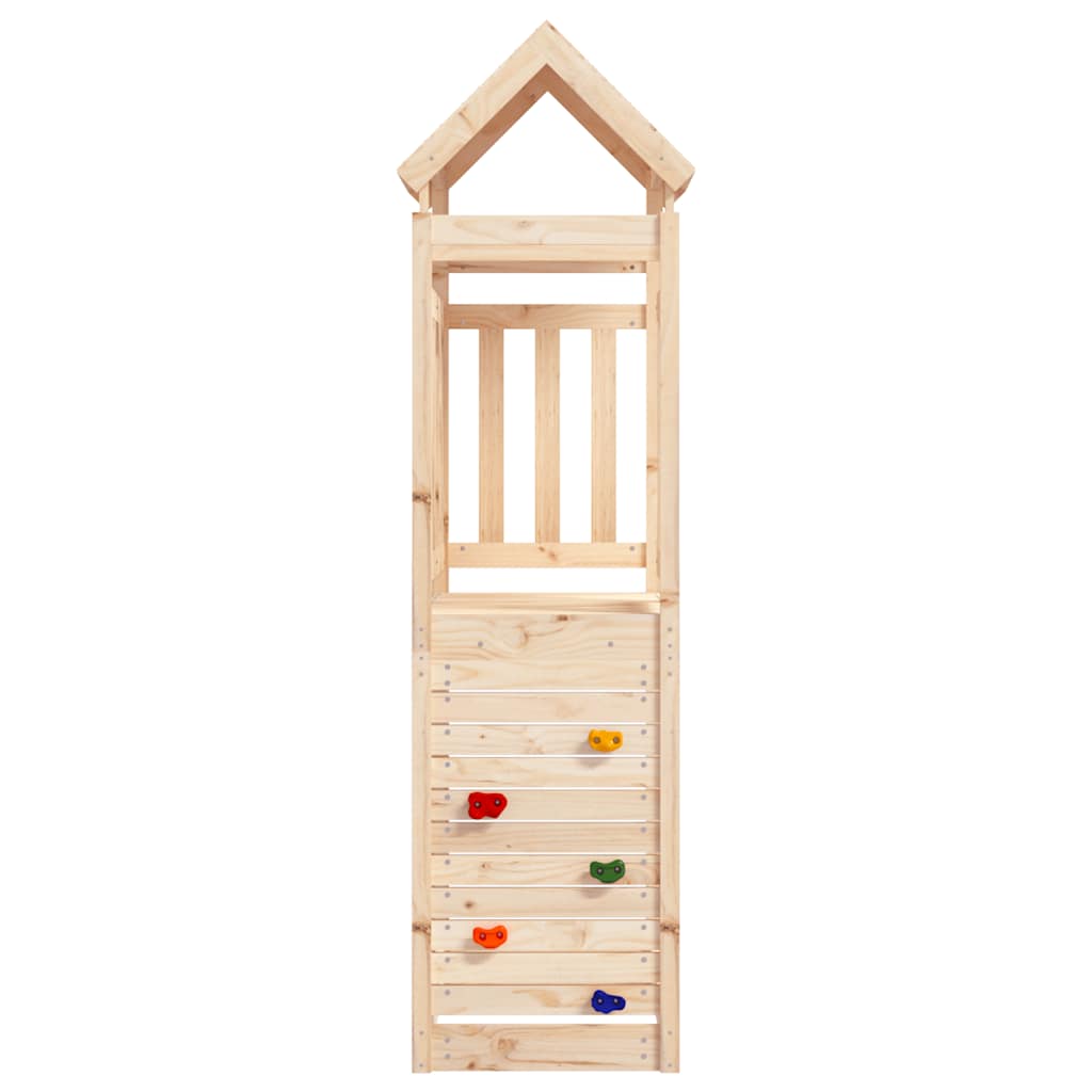 Leketårn med katrevegg 53x110,5x214 cm heltre furu
