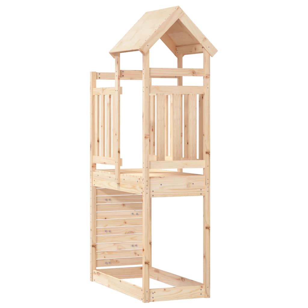 Leketårn med katrevegg 53x110,5x214 cm heltre furu