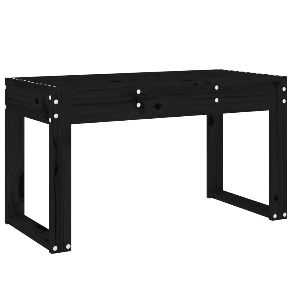 Hagebenk svart 80x38x45 cm heltre furu