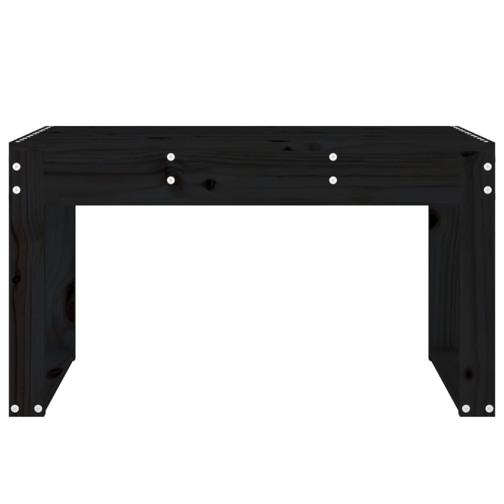 Hagebenk svart 80x38x45 cm heltre furu