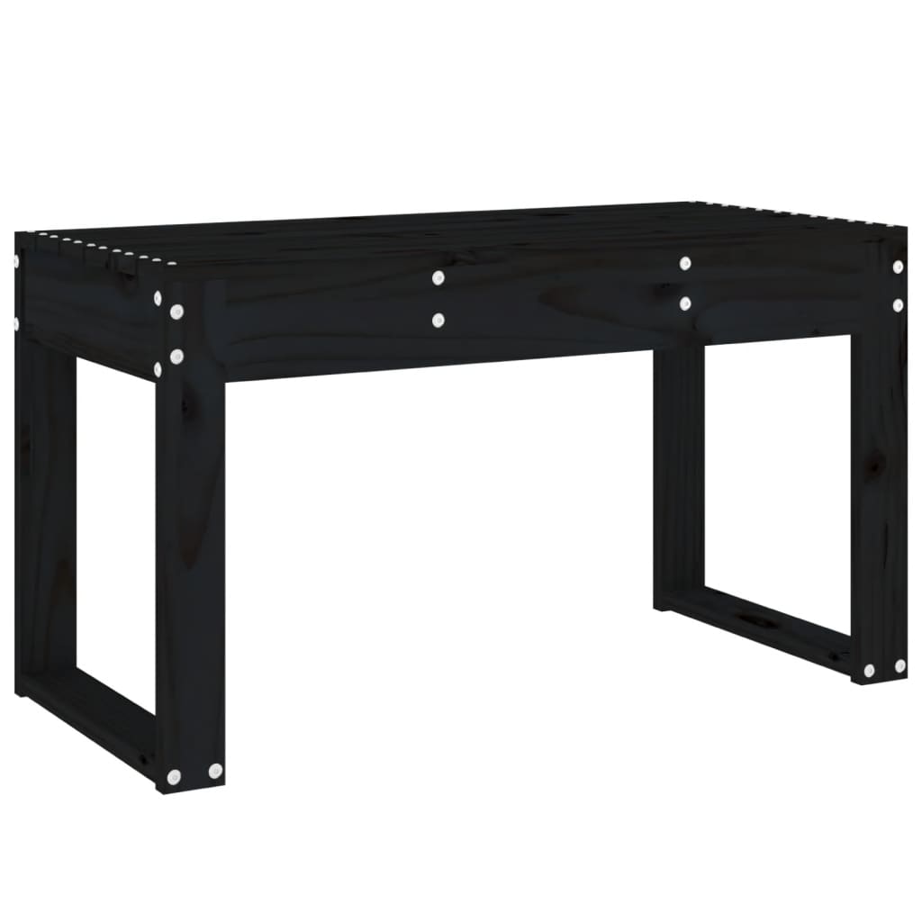Hagebenk svart 80x38x45 cm heltre furu