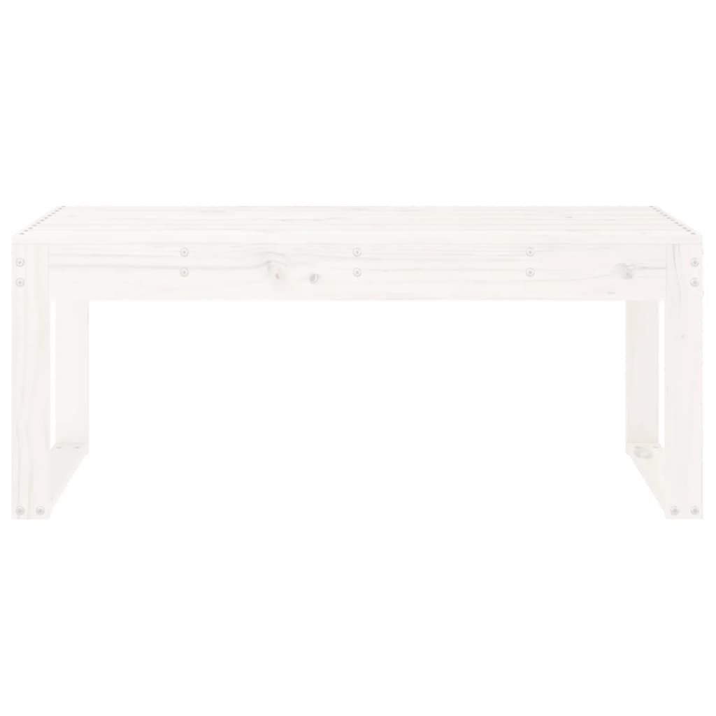 Hagebenk hvit 110x38x45 cm heltre furu