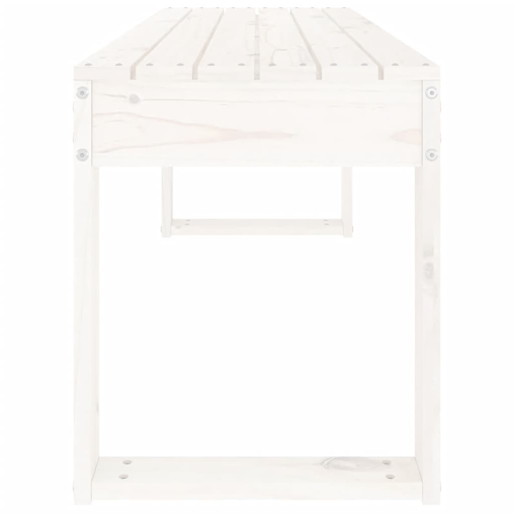 Hagebenk hvit 110x38x45 cm heltre furu