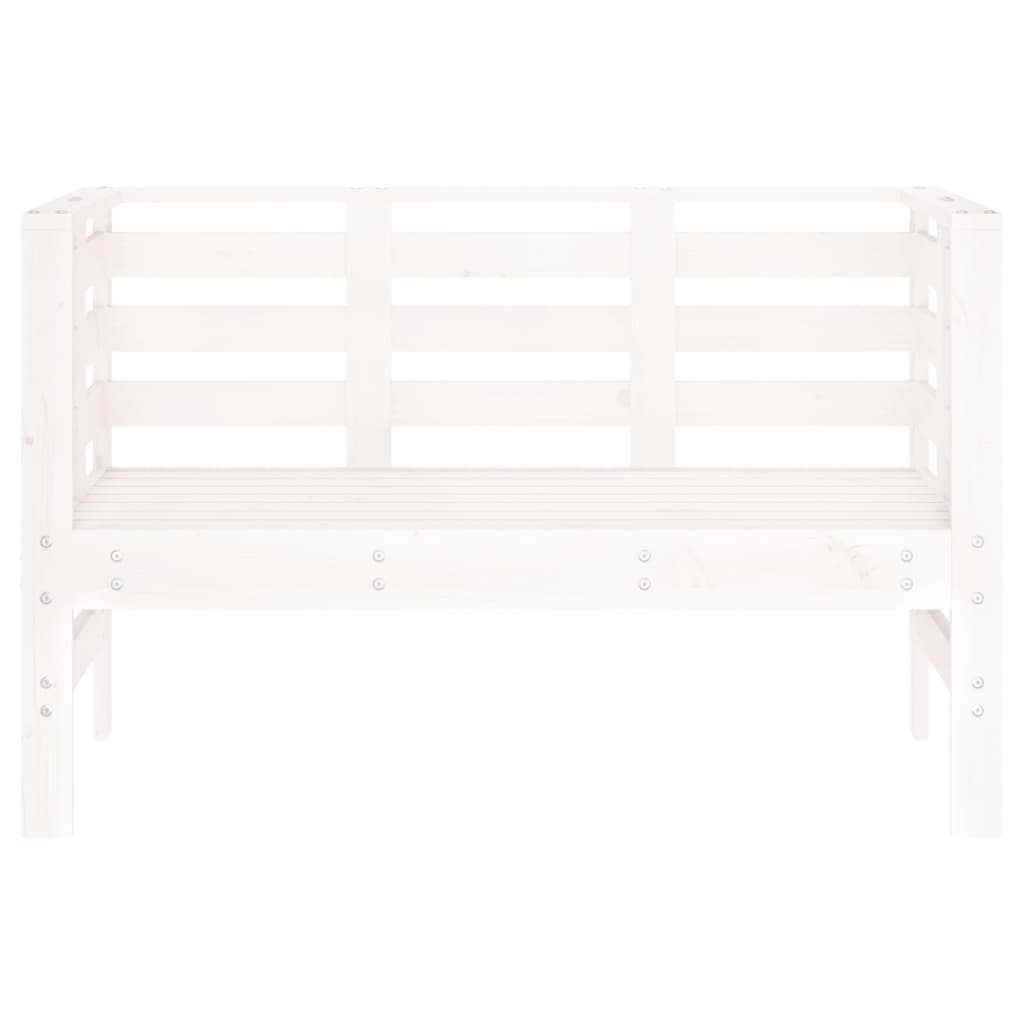 Hagebenk hvit 111,5x53x71 cm heltre furu