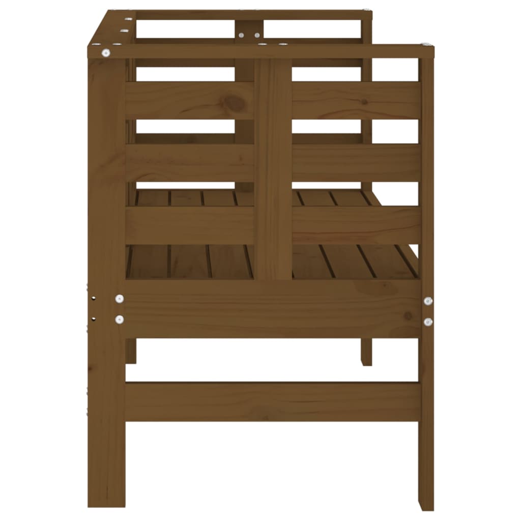 Hagebenk honningbrun 111,5x53x71 cm heltre furu