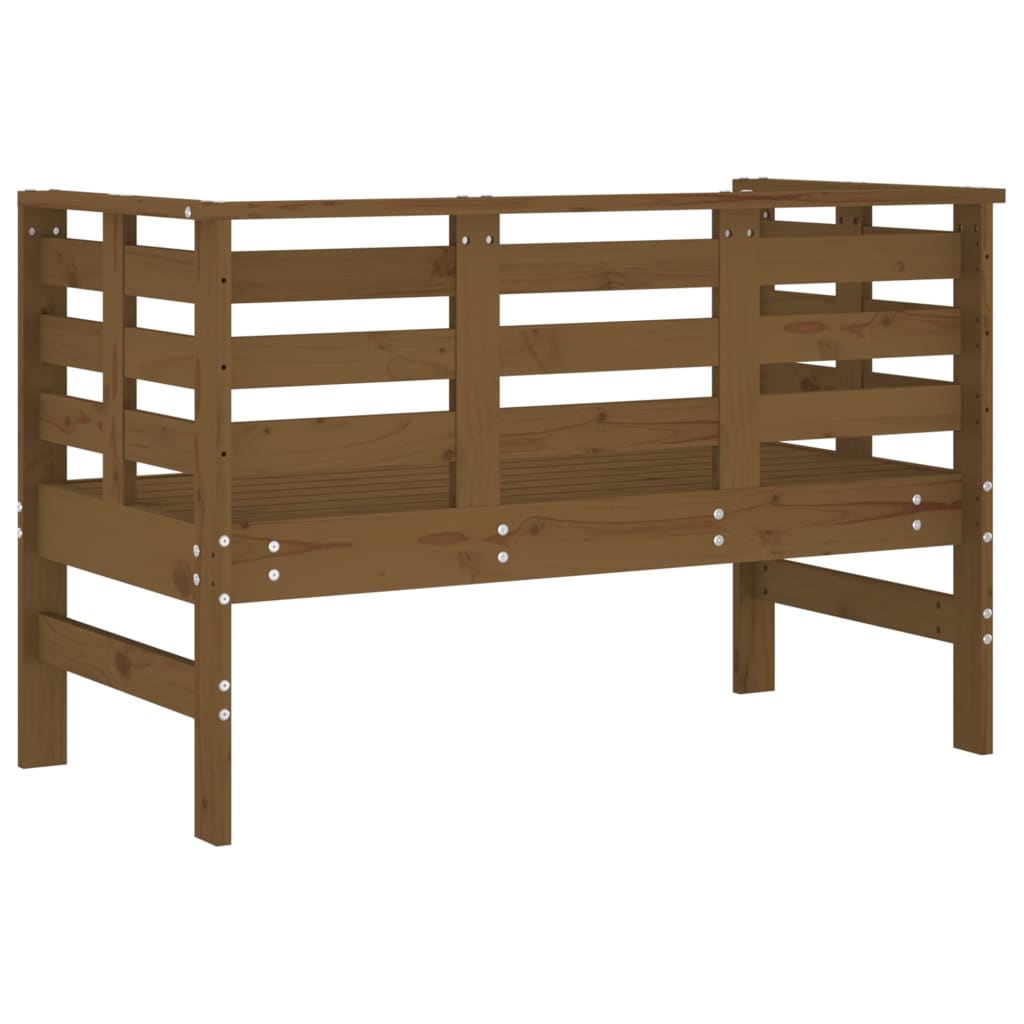 Hagebenk honningbrun 111,5x53x71 cm heltre furu