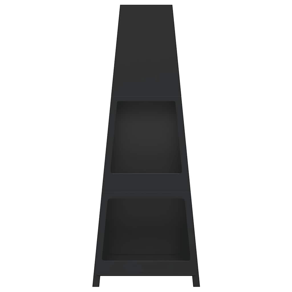 Utepeis med vedholder tårndesign svart stål