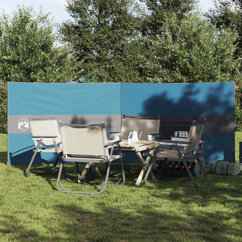 Vindskjerm for camping blå 344x120 cm vanntett