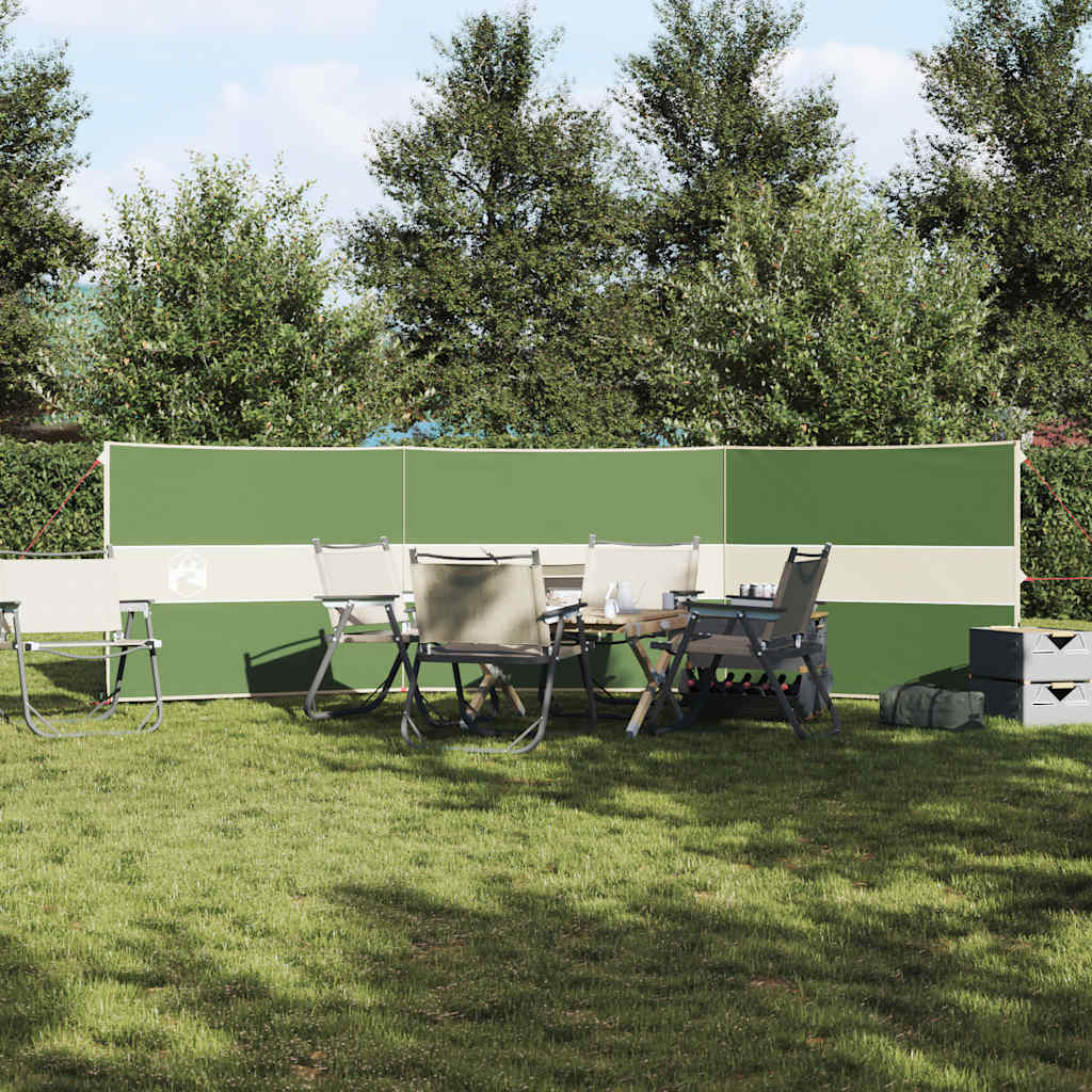 Vindskjerm for camping grønn 490x123 cm vanntett