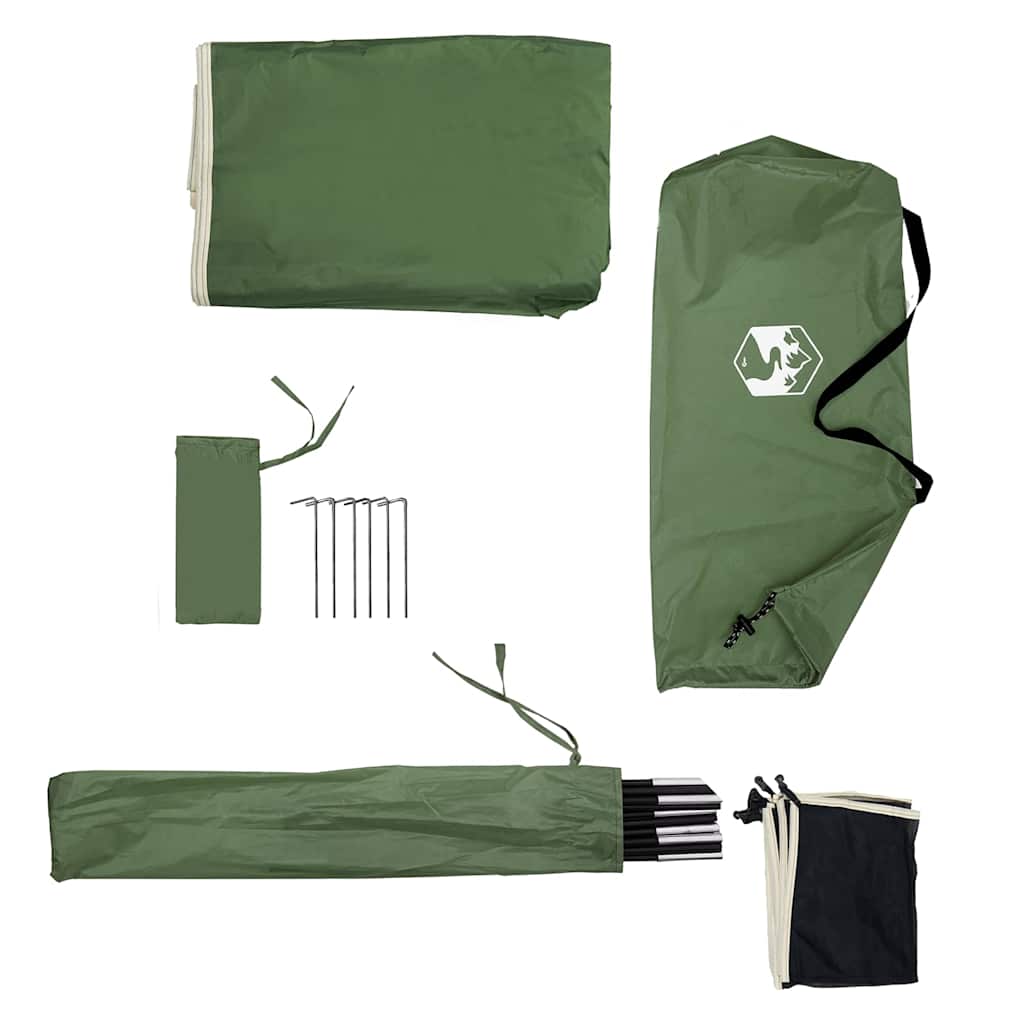 Vindskjerm for camping grønn 490x123 cm vanntett