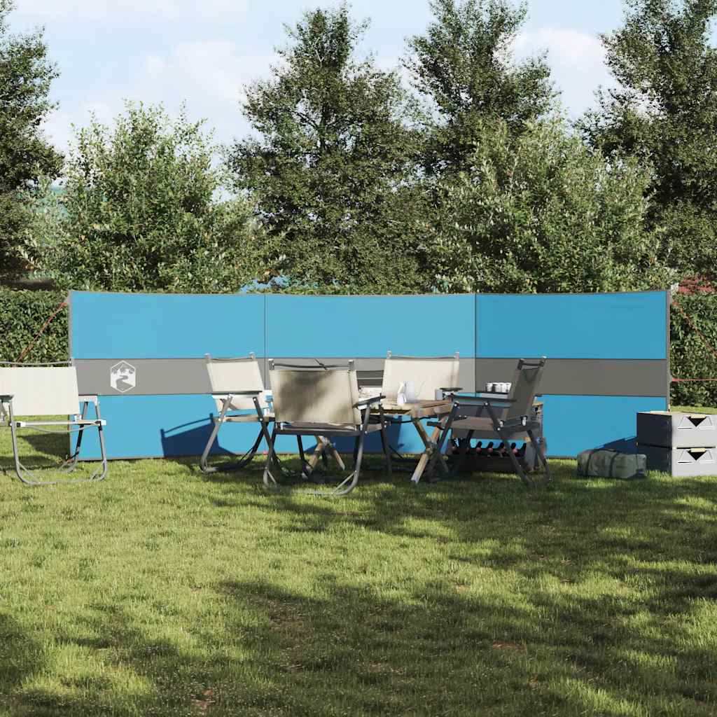Vindskjerm for camping blå 490x123 cm vanntett