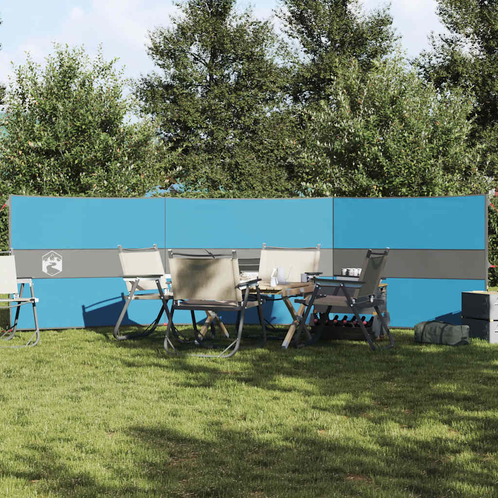 Vindskjerm for camping blå 490x123 cm vanntett