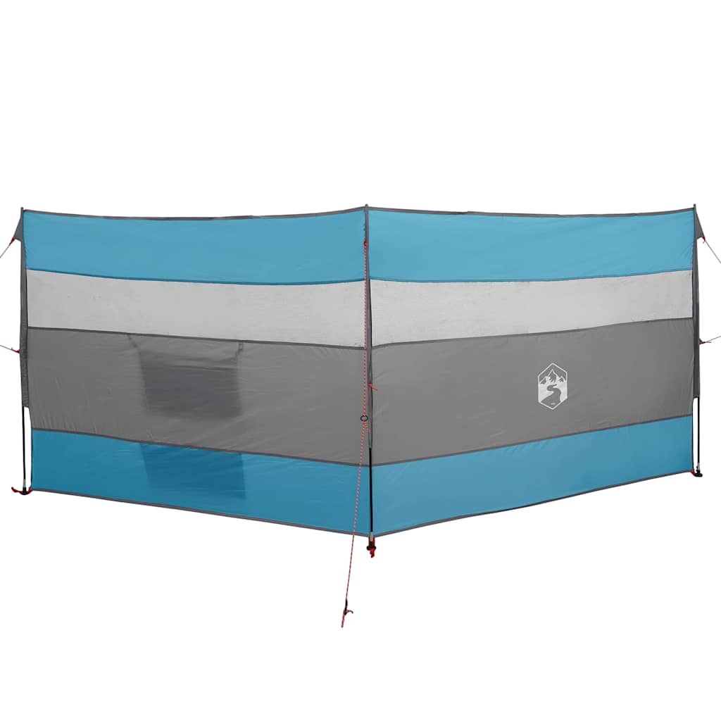 Vindskjerm for camping blå 340x130 cm vanntett