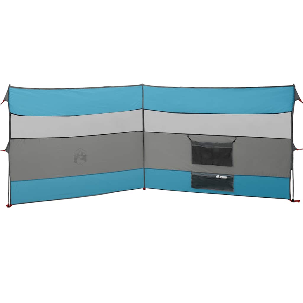 Vindskjerm for camping blå 340x130 cm vanntett