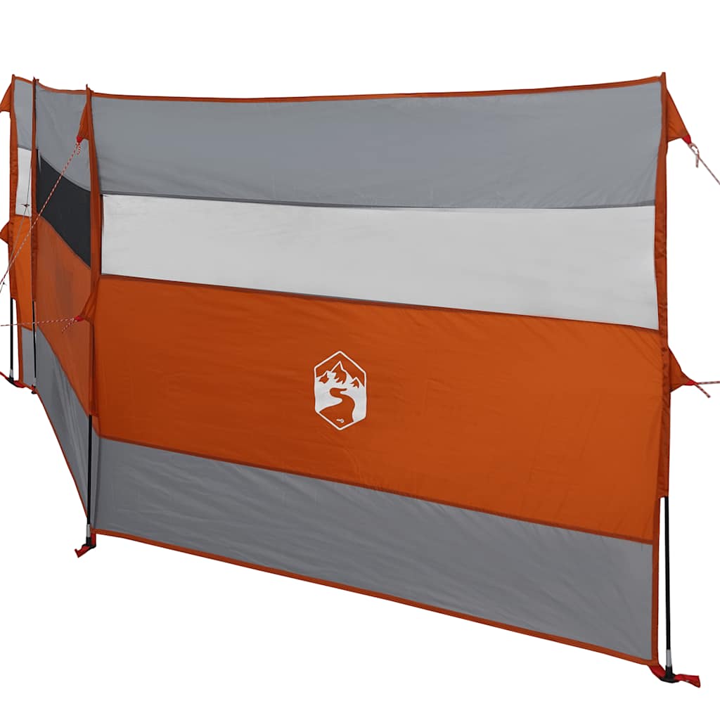 Vindskjerm for camping grå og oransje 508x130 cm vanntett